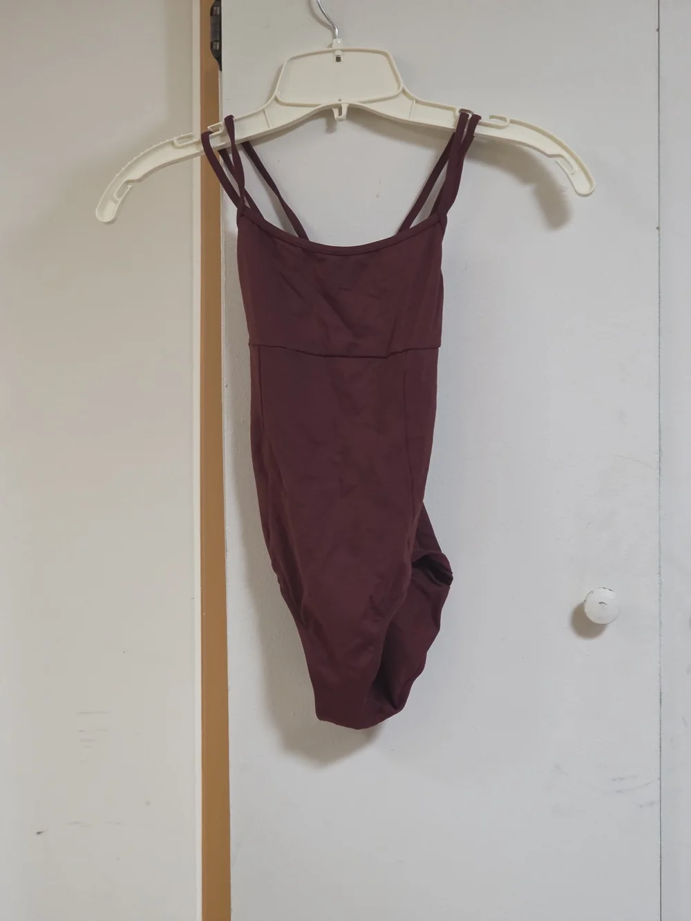 Bloch Maroon Double-Strap Dance Leotard